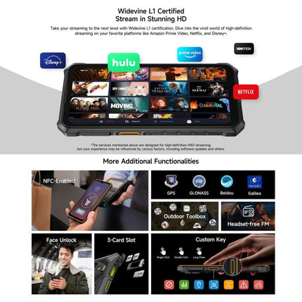 Ulefone RugKing 3 Pro Smartphone 6.56 Pulgadas Android 15 Unisoc T7250 Rugged