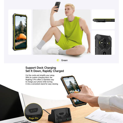 Ulefone RugKing 3 Pro Smartphone 6.56 Pulgadas Android 15 Unisoc T7250 Rugged