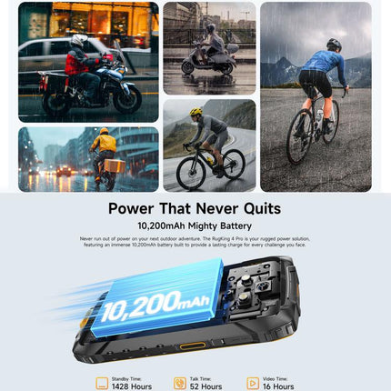 Ulefone RugKing 4 Pro Smartphone 8GB+256GB 6.56 Unisoc T7250 Resistencia