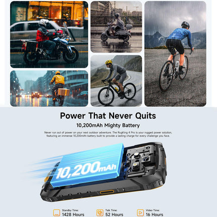 Ulefone RugKing 4 Pro 8GB 256GB IP68 10200mAh Pantalla 6.56