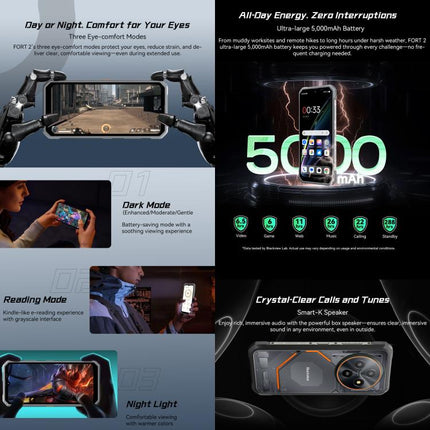 Blackview FORT 2 Smartphone 8GB+128GB Android 15 4G Resistencia