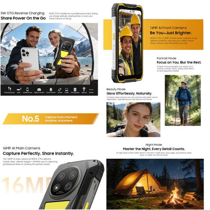 Blackview ROCK 2 Pro Smartphone 8GB+256GB 6.67 pulgadas Android 16 5G