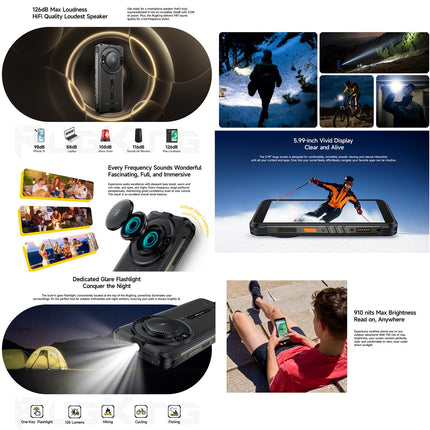 Ulefone RugKing 8GB 128GB Teléfono Resistente 9600mAh 5.99