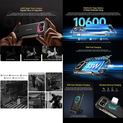 Ulefone Armor 27T Pro+ Smartphone 12GB+256GB 5G Imágenes Térmicas