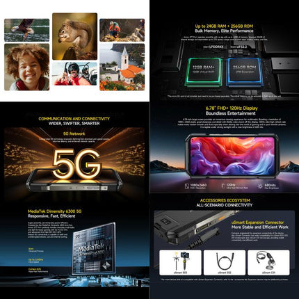 Ulefone Armor 27T Pro+ Smartphone 12GB+256GB 5G Imágenes Térmicas
