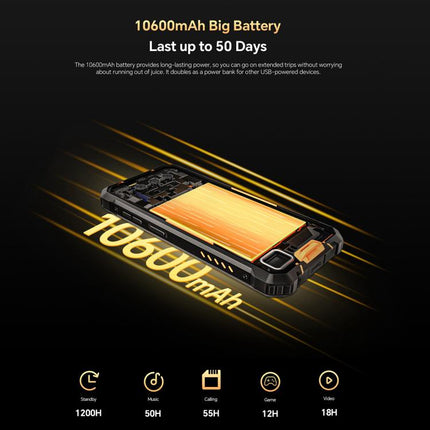 Teléfono resistente Oukitel WP23 Plus, 4 GB + 128 GB, pantalla de 6,52 pulgadas, Android 14.0, Unisoc T606 Octa-core, NFC, OTG, Red: 4G, WP23 Plus 4GB+128GB