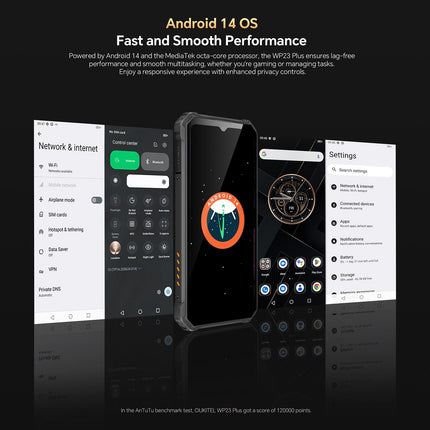 Oukitel WP23 Plus Teléfono Resistente 4GB 128GB Pantalla 6.52