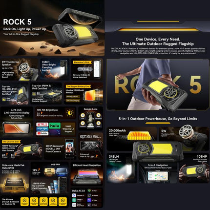 Blackview ROCK 5 Smartphone 6GB+256GB Pantalla 6,67 Android 16 4G Resistencia