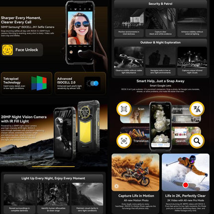 Blackview ROCK 5 Smartphone 6GB+256GB Pantalla 6,67 Android 16 4G Resistencia