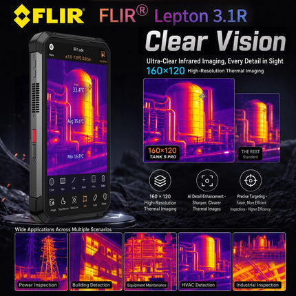 Unihertz 8849 Tank 5 Pro Teléfono Rugerizado con Proyector 18GB 512GB 6.73 Pulgadas Android 16 5G NFC