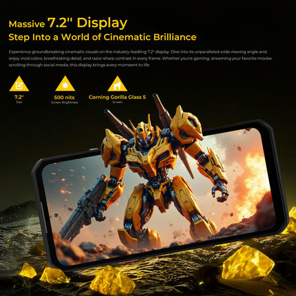 Oukitel WP60 Teléfono Resistente 8GB RAM 512GB Almacenamiento 7.2 Pulgadas Android 16