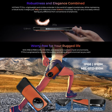 HOTWAV T7 Teléfono Resistente 6GB+256GB 6280mAh Versátil