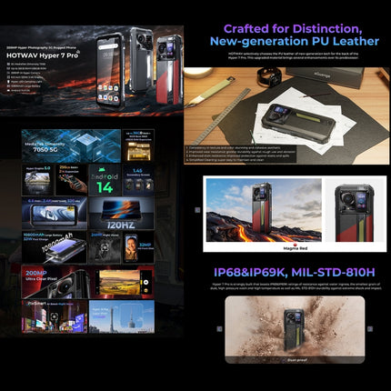 Hotwav Hyper 7 Pro Teléfono Resistente 16GB+256GB 10800mAh 5G