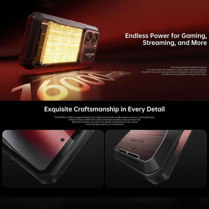 Oukitel WP300 Rugged Phone 12GB+512GB 6.8 Inch 5G Watch