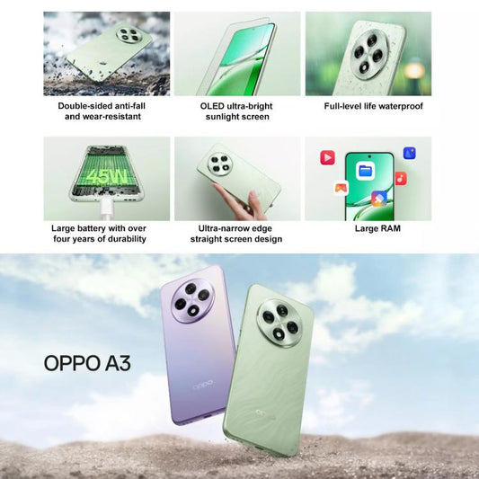 OPPO A3 12GB+512GB Smartphone 5G Pantalla 6.7" Huella Dactilar