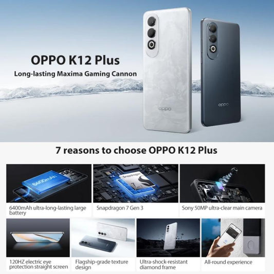 OPPO K12 Plus 12GB + 256GB Smartphone 5G Pantalla AMOLED 6.7"