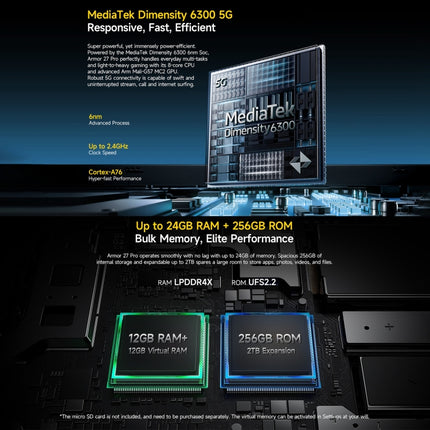 Ulefone Armor 27 Pro Teléfono 12GB+256GB Visión Nocturna by Ulefone