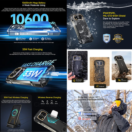 Ulefone Armor 27T Pro Teléfono Resistente 12GB 256GB 10600mAh 6.78" Android 15 5G NFC