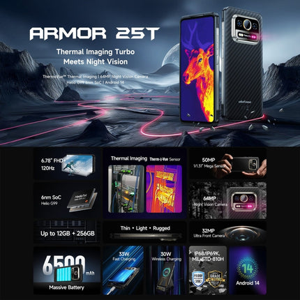 Ulefone Armor 25T Smartphone 6GB+256GB Imagen Térmica Android 14 4G by Ulefone