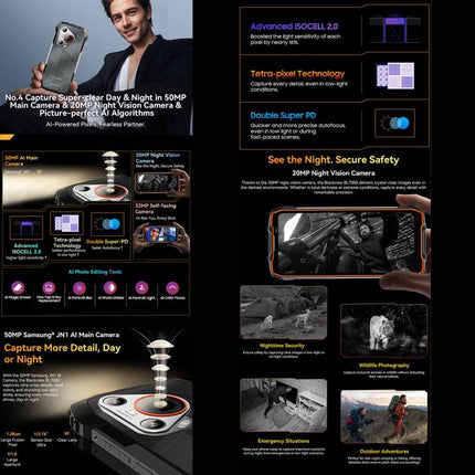 Blackview BL7000 Teléfono Robusto 8GB+256GB 5G 6,78pulgadas