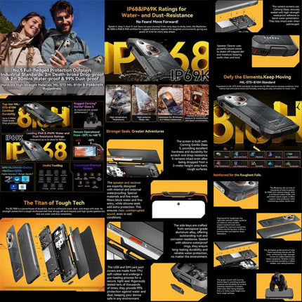 Blackview BL7000 Teléfono Robusto 8GB+256GB 5G 6,78pulgadas