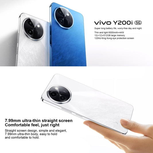 vivo Y200i, Smartphone 5G, 12GB+256GB, Cámara Dual 50MP, Android 14