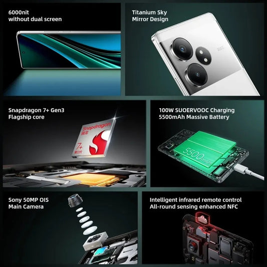 Realme GT Neo6 SE 16GB+256GB 5G Snapdragon 7+ Cámara 50MP