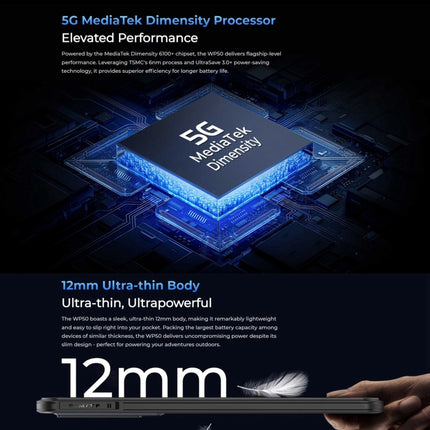 Oukitel WP50 Teléfono Rugged 4GB+256GB 5G 6,6 Pulgadas