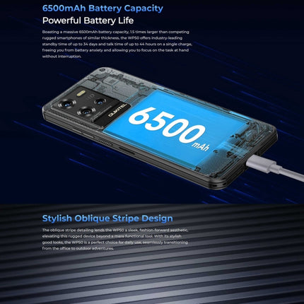 Oukitel WP50 Teléfono Rugged 4GB+256GB 5G 6,6 Pulgadas