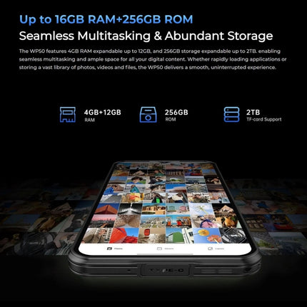 Oukitel WP50 Teléfono Rugged 4GB+256GB 5G 6,6 Pulgadas