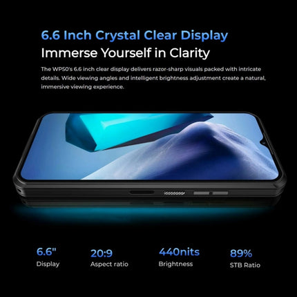 Oukitel WP50 Smartphone 4GB+256GB 6.6 Pulgadas Android 14 5G Rendimiento