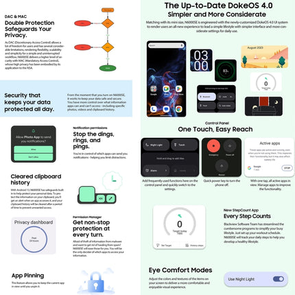 Blackview N6000SE Teléfono Inteligente 4GB+128GB Android 13 Resistente IP68 4G