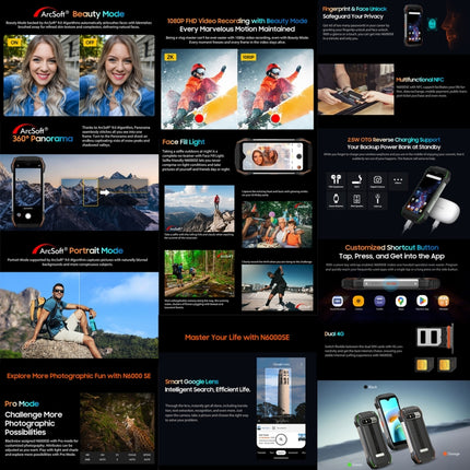 Blackview N6000SE Teléfono Inteligente 4GB+128GB Android 13 Resistente IP68 4G