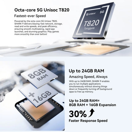 Blackview SHARK 9 Smartphone 8GB+256GB 6,67 Pulgadas Android 14 5G