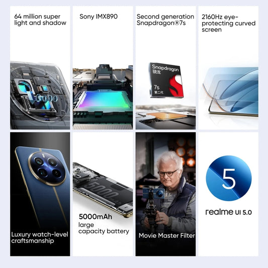 Realme 12 Pro+ 12GB+512GB 5G Pantalla 6.7" Snapdragon 7s