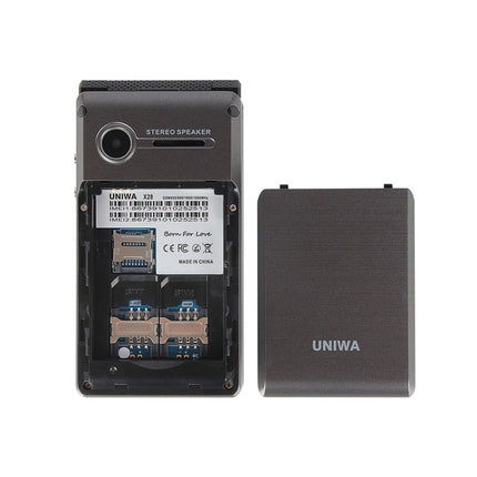 UNIWA X28 Teléfono Plegable 4G Doble Pantalla Diseño Compacto Llamadas Fiables Y Seguras