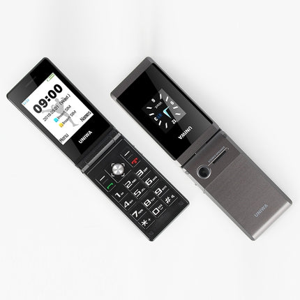UNIWA X28 Teléfono Plegable 4G Doble Pantalla Diseño Compacto Llamadas Fiables Y Seguras