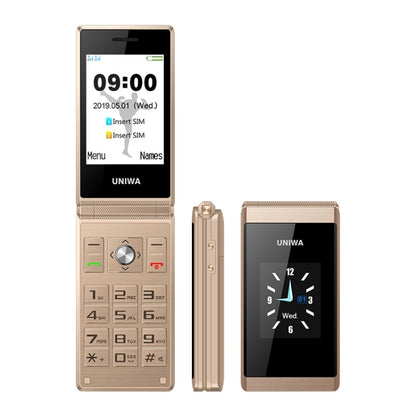 Uniwa X28 Teléfono Doble Pantalla Dual con Batería de 1200mAh y 32MB de Memoria