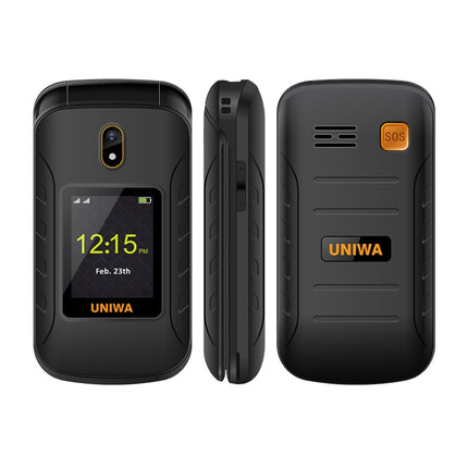 UNIWA V909T Flip Teléfono Doble Pantalla 4G Con Base De Carga