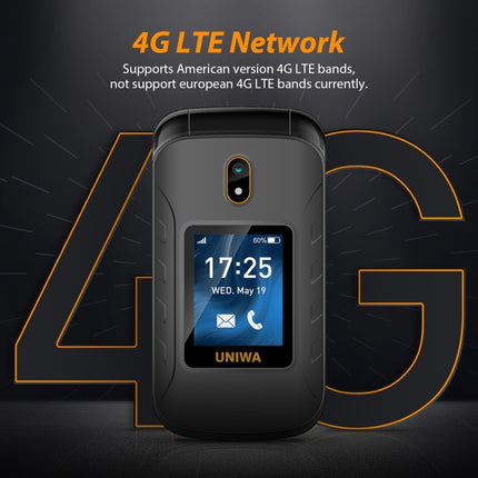 Unisoc T107 Teléfono Doble Pantalla 4G Con Base De Carga by UNIWA