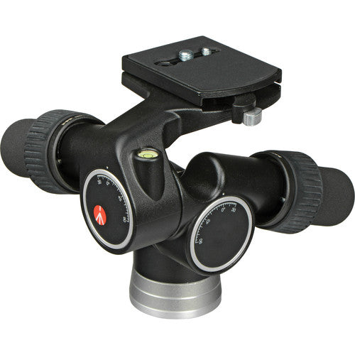 Manfrotto 405 Cabezal de Tres Vías con Sistema de Liberación Rápida 410PL
