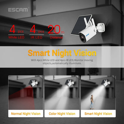ESCAM QF490 Cámara IP Solar 4G HD 1080P Exterior IP66