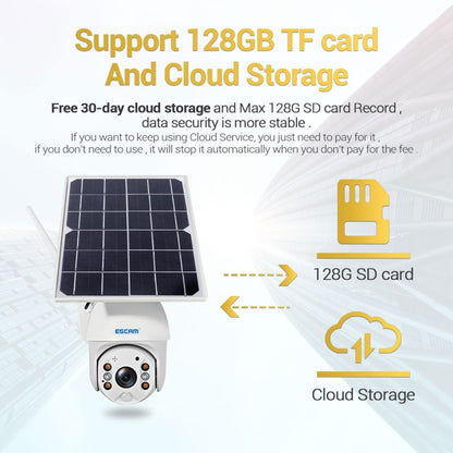 ESCAM QF280 Cámara IP PT Con Panel Solar WiFi 1080P