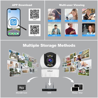 SriHome SH046 Cámara De Seguridad Para El Hogar FHD 4MP Garantía