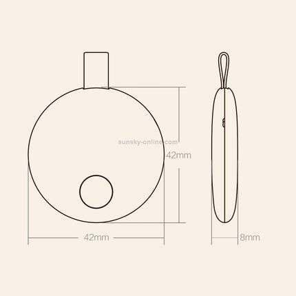 Xiaomi Youpin Ranres Dispositivo Antipérdida Inteligente 15m 42x42mm