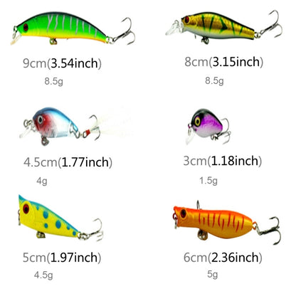 HENGJIA SETL30 Señuelos Minnow 30Piezas Pesca Plástico