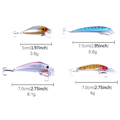 HENGJIA 26PCS Minnow Kit Señuelos De Pesca Cebo Duro Colores Brillantes