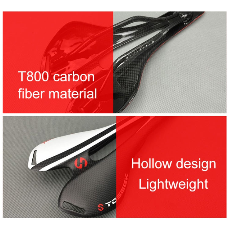 TOSEEK Sillín De Fibra De Carbono Con Luz Para Bicicleta