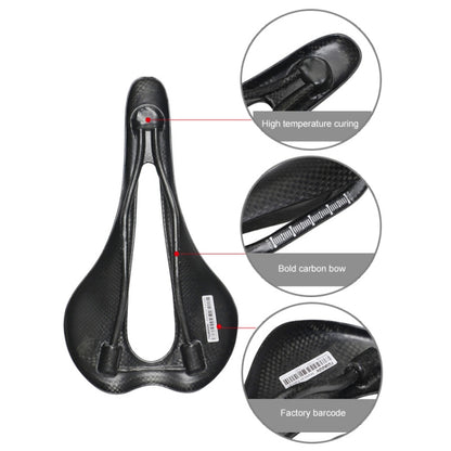 TOSEEK Sillín De Fibra De Carbono 3K Hueco Para Bicicleta