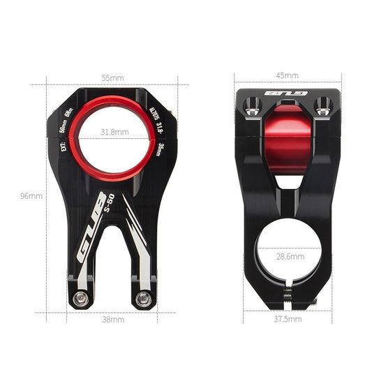 GUB S-50 Vástago De Bicicleta Aluminio Longitud 50mm